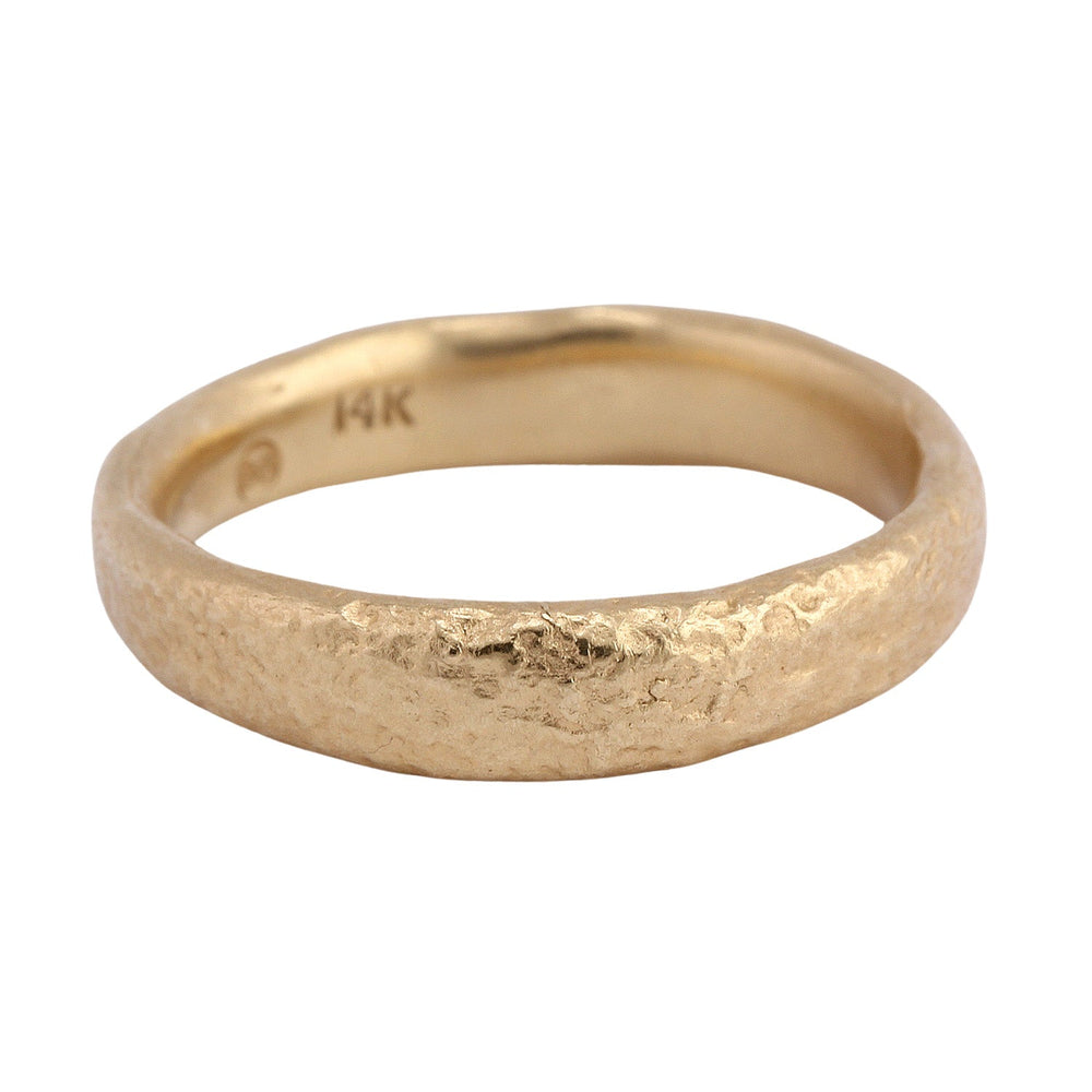 
                      
                        Front-facing view of Noah band by Betsy Barron Jewellery in 14k yellow gold
                      
                    