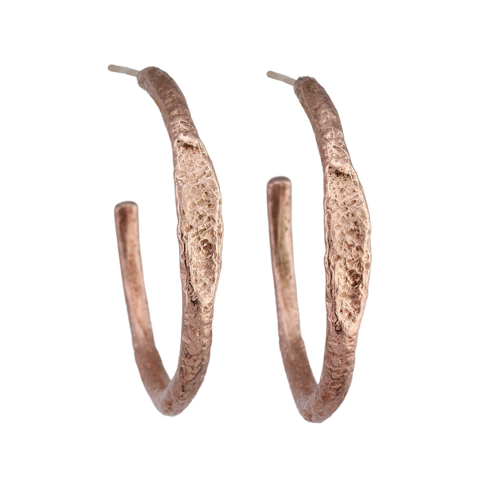 
                      
                        Front-facing view of Beth Hoops by Betsy Barron in 14k rose gold
                      
                    