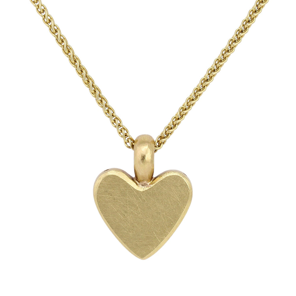 Small Classic Heart Necklace - Yellow