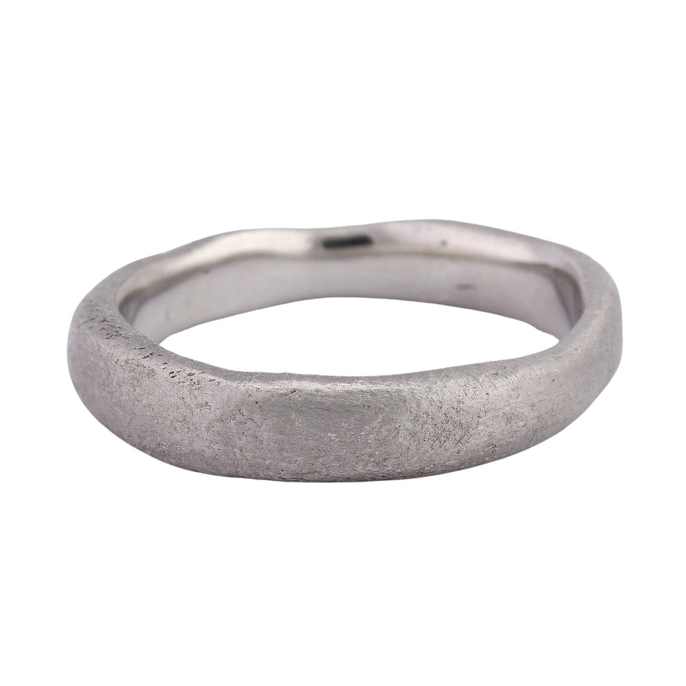 
                      
                        Narrow Molten Band in platinum by Betsy Barron Jewellery
                      
                    