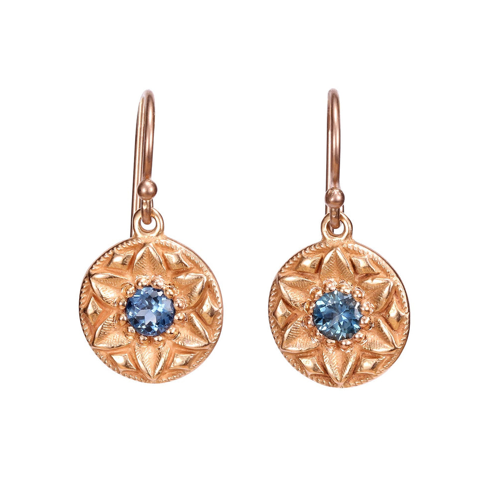 
                      
                        Front-facing view of Kai Earrings in rose gold  by Betsy Barron
                      
                    