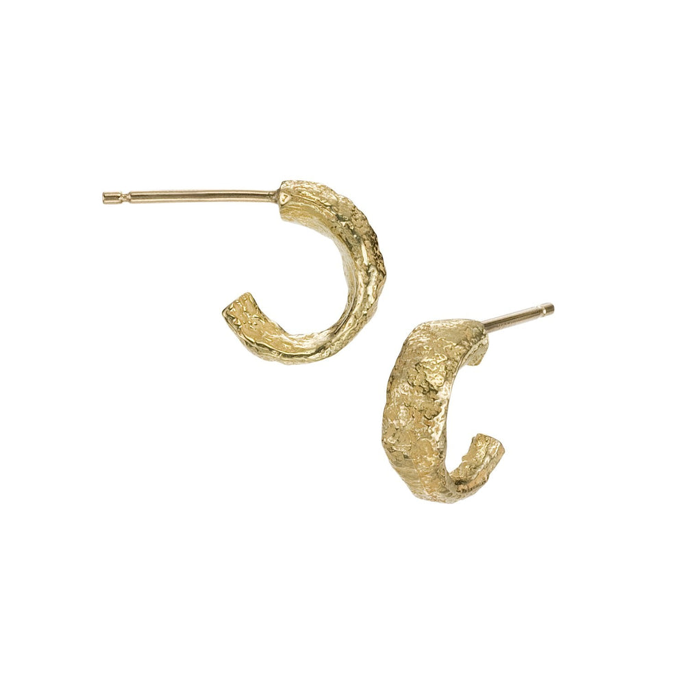 
                      
                        Angled view of Small Molten Hoop earrings by Betsy Barron Jewellery
                      
                    