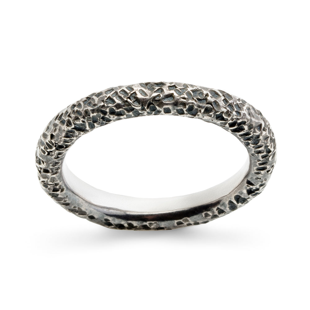 
                      
                        Round Lava Band in 14k white gold
                      
                    