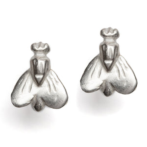 Petite Abeille earrings in sterling silver